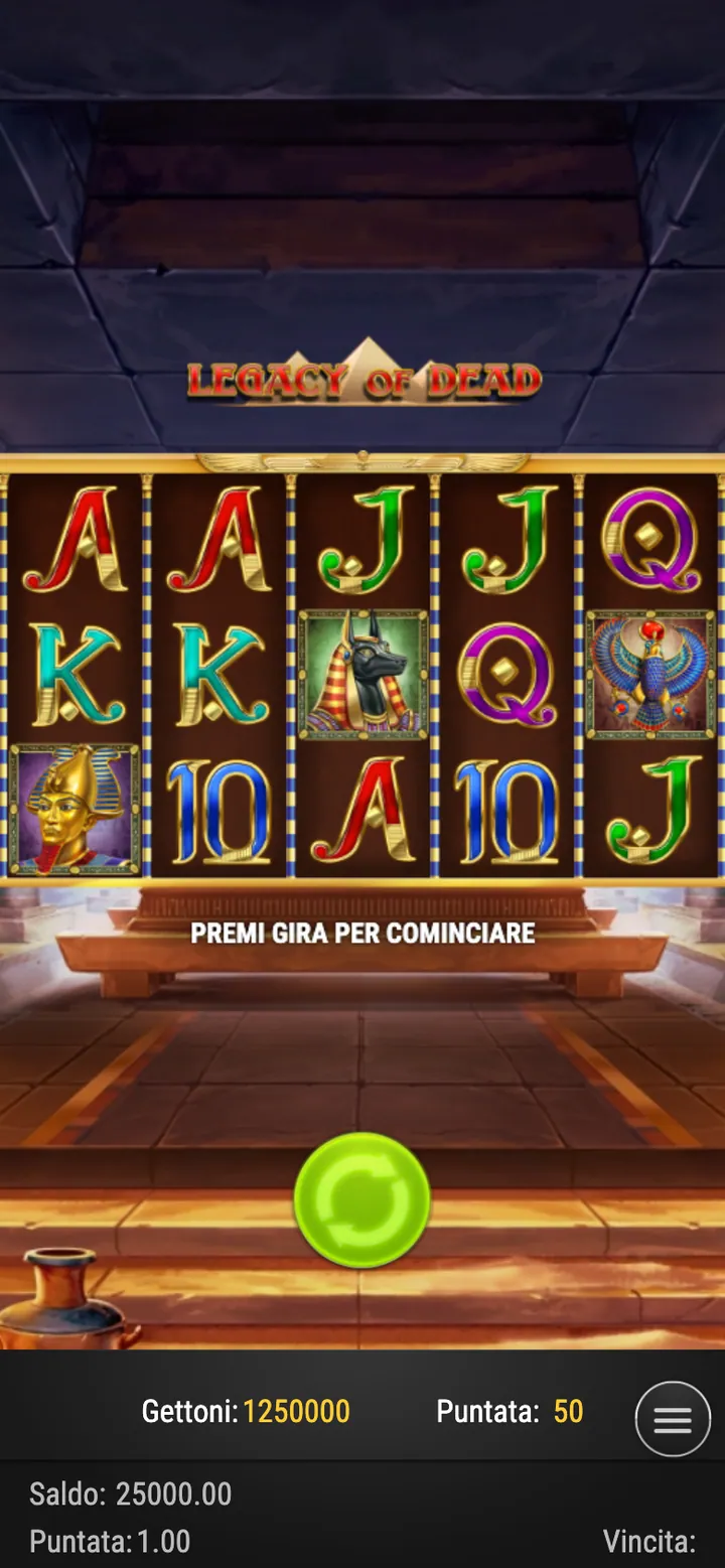 Legacy of Dead su smartphone: griglia in verticale